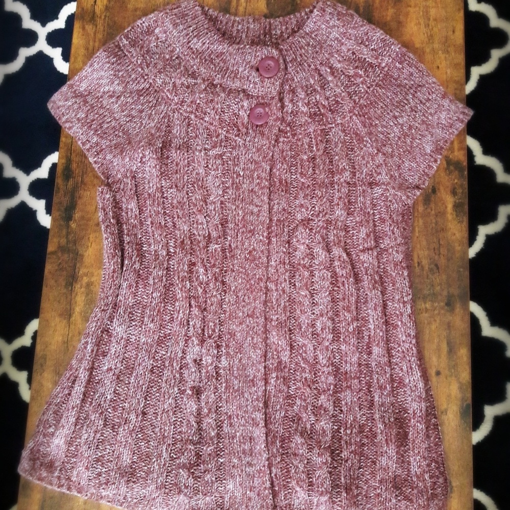 Purple Cardigan Sweater, XL, Sonoma